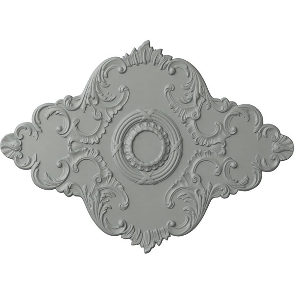 Ekena Millwork Piedmont Ceiling Medallion (Fits Canopies up to 6 1/2"), 67 1/8"W x 48 5/8"H x 1 7/8"P, Primed White CM67PE - main